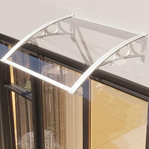 Front Door Canopy 100x150cm - Polycarbonate Entrance Awning Durable Outdoor Shelter for Home Entryway Patio Cover (80x150cm) - Weather Resistant Modern Design