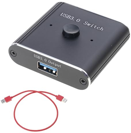 AVKGCZ Commutateur USB 3.0 bidirectionnel 2 en 1 ou 1 entrée 2 sorties pour partager des périphériques USB tels que le clavier d'imprimante et le commutateur USB bidirectionnel