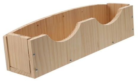BAZEITFLOW Holz Futterstation für Kleintiere Großer Hängender Futtertrog aus Robustem Holz Kaninchen und Meerschweinchen Heuraufe mit Praktischem Aufhängesystem Langlebig und Leicht zu