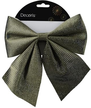 Kaemingk Schleife 20cm 1 Stück - Dekoschleife Weihnachtsschleife - Schleifen zum Dekorieren & Basteln - Festliche Dekoration für Weihnachten Hochzeit Geburtstag Jubiläum - Grün
