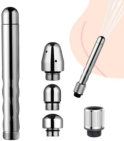 Sadodo Analdusche Vaginal Anal-Spülung mit 3 Köpfe & Schalter Regelventil,Vaginaldusche Klistier Anal Dusche Intimduschen Enemator Irrigator Einlauf Hand-Wasser-Duschdüse Analspülung für Männer Frauen