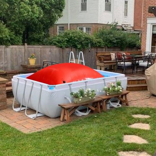 HomeVortex PVC kältebeständiges Poolkissen für oberirdische Pools, effektives Überwinterungszubehör, um Eisdruck zu verhindern, einfache Einrichtung, saisonales Poolschließ-Set (200 x 250 x 90 cm)