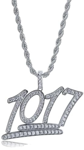 2025 1017 Iced Out Buchstaben Anhänger & Halsketten mit Tennis Kette Männer Hip Hop Schmuck Gold Silber Farbe Charms für Sie