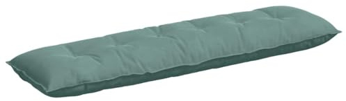vidaXL Cojín de Espalda Verde Mar 180 x 50 cm Tela de Pana, Cojín Rectangular para Sala, Fundas Desmontables, decoración Suave, Respaldo cómodo para Estudio o Relax