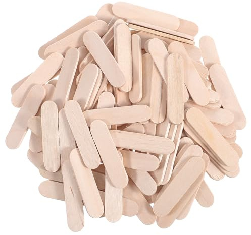 100Pcs Wooden Lolly Sticks, 4cm Bulk Mini Popsicle Sticks | Small Lollypop Stick for Home School Art Crafts, Christmas Ornaments, Classroom Art Supplies