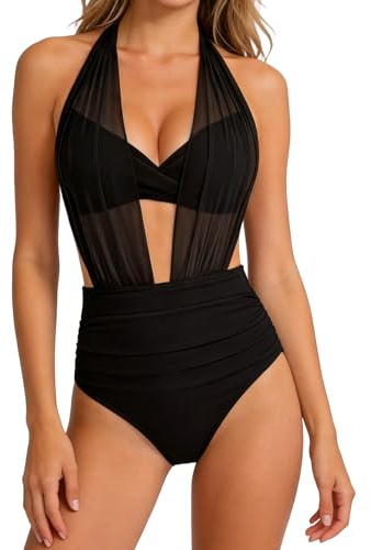 High Waisted Bikini Sets for Women Tummy Control Swimsuits 2 Piece Bikinis Sexy Modest Mesh Bathing Suit 2026