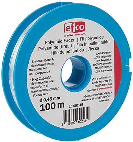 Efco 1005245 Polyamide thread tensile force approx. 9 kg ø 0,45 mm 100 m clear, 12 x 5 x 2 cm