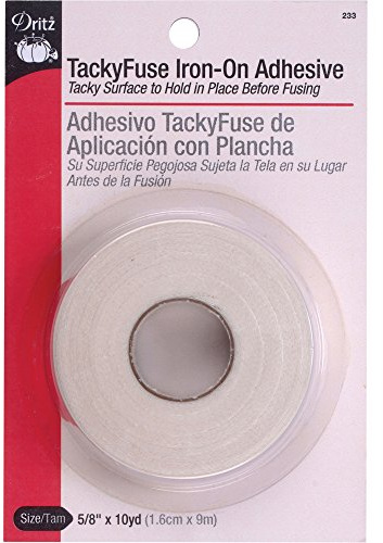 Dritz 233 TackyFuse Iron-On Adhesive Tape, 5/8-Inch X 10-Yards