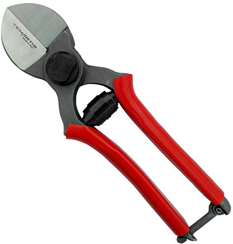 Tenartis 250 Forbici Potatura a Doppio Taglio 19 cm con Custodia in PVC - Made in Italy
