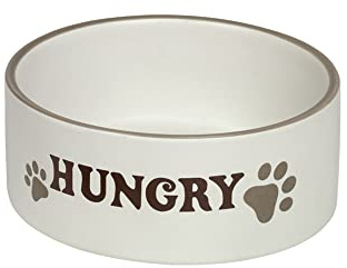 Nobby s Hungry Ciotola in Ceramica per Cani, Crema, 17,8 cm