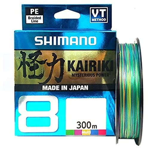 SHIMANO Kairiki 8, 300 Meter, 0.190 mm/12.0 kg, Línea de Pesca Trenzada, 59Wpla68R24