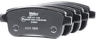 VALEO - Plaquettes de frein First - 302101 - Jeu de 4 plaquettes - Essieu arrière - Entièrement équipés avec accessoires montés