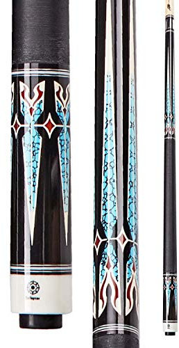 Collapsar CH Billardqueue mit weichem QueueKoffer, 147,8 cm, 2teiliger professioneller Billard, Ques Sticks mit 13 mm Spitzen, Pro Ahornholz Schaft mit 5 x 16 x 18 Gelenk, 48,3 g BillardPoolStab,