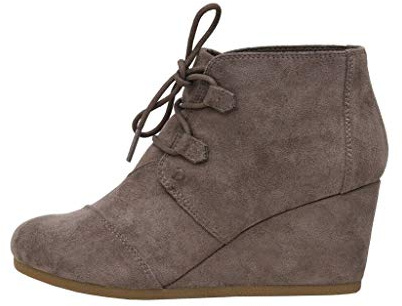 Dunes Women's Zeta wedge bootie +Wide Width available, TAUPE, 8.5