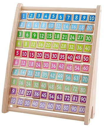 Toyvian Planche De Multiplication Bois Plateau Apprentissage des Mathématiques Jouets Éducatifs pour Calcul Oral