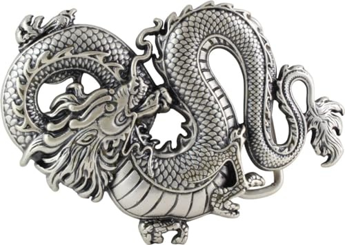 Gürtelschnalle Dragon 4,0 cm | Buckle Drache Wechselschließe Gürtelschließe 40mm Massiv | LARP- und Mittelalter-Outfit