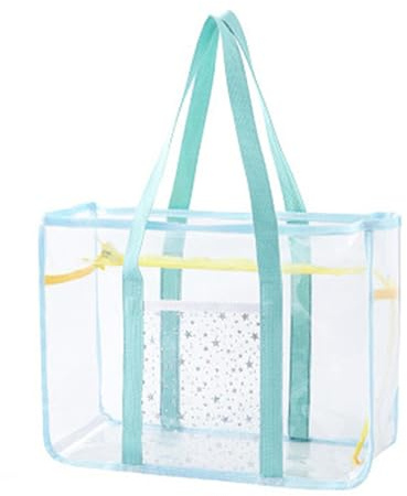 LOVIVER Bolsa de Playa Transparente Mujer PVC Impermeable Grande Verde