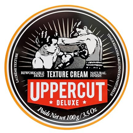 Uppercut Deluxe Texture Cream Reworkable Hold 100g | Reworkable Pliable Hold with Natural Finish. Easy to Reshape Throughout the Day. For Textured Effortless Looking Styles.