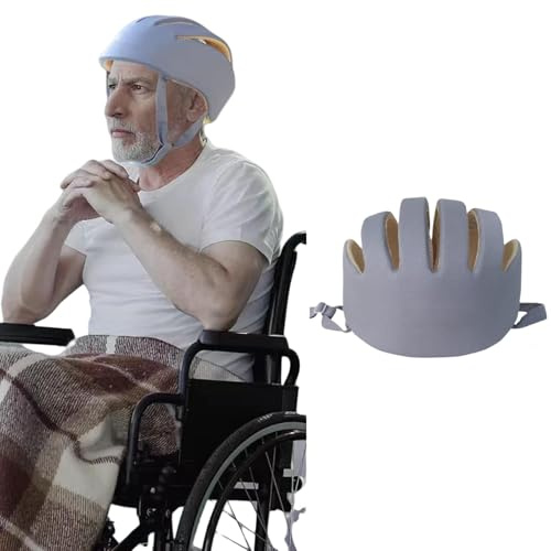 Soft Safety Helmet for Elderly Adults, Thick Foam Protective Helmet Special Needs Hat, Adjustable Head Protection Equipment to Protect Head Injury Seizure Shock Anti Fall Bump Cap