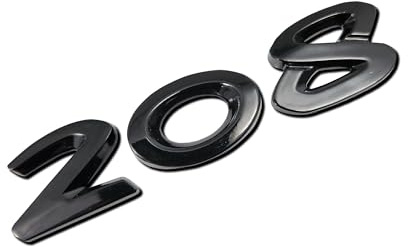 MCK Auto - 208 schwarz glänzend Heckklappe Logo hinten Emblem Tuning Modifikation