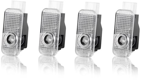 4 pezzi di luce LED per portiera auto con logo, luce di benvenuto adatta per A1/A3/A4/A4L/A5/A6/A6L/A8/R8/Q5/Q7/TT