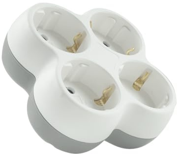 Multiplicador de enchufes - Dispositivo de Pared de 4 Salidas, 16A, diseñado para conectar múltiples aparatos eléctricos de Forma Segura.