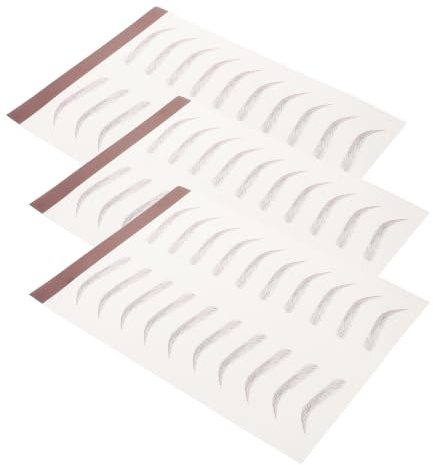 IWOWHERO 3 Fogli Adesivi Sopracciglia Impermeabili da Effetto Realistico per Trucco Naturale e Definito Adatto Tutte le Forme Resistenti Sudore e Acqua per Donne