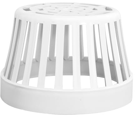 Alipis Grille D’égouttage en Pvc 160 Mm, Couvercle Filtrant Anti-obstruction pour Évier de Toit, Filtre Tamis de Toiture et Jardinage, Protection Drainage Feuilles et Débris