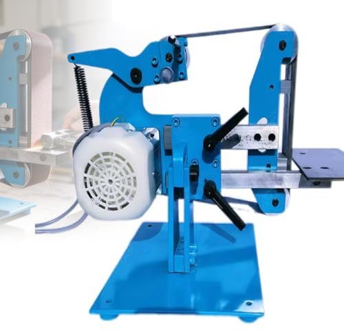 Azcabjie Lijadora De Banda De Acero De Alta Resistencia, 1100 W, Lijadora De Banco De Doble Función Vertical Y Horizontal con Control De Velocidad Continuo, para Taller