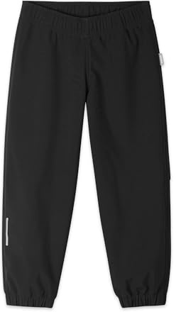 Reima Kuori Softshellhose für Kinder - Wasserdicht und atmungsaktiv für die Übergangszeit, Outdoorhose für Jungen und Mädchen mit atmungsaktivem und winddichtem Stretchmaterial - Black, 122