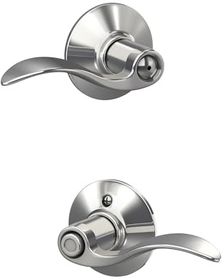 Schlage F40ACC625 Accent Privacy Lever, Bright Chrome