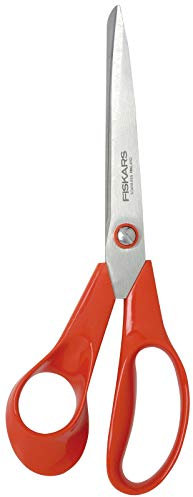 Fiskars Forbici universali per mancini, Lunghezza: 21 cm, Lama in acciaio inossidabile/Impugnature in plastica, Rosso, Classic, 1005147