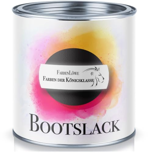 FARBENLÖWE Bootslack Yachtlack Bootsfarbe Yachtfarbe PU-verstärkt für Holz und Metall verstärkt, extrem belastbar und hochelastisch Schiffslackierung