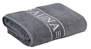 frottana Sauna – Saunatuch mit Bordüre 80 x 200 cm aus 100% Baumwolle, stone