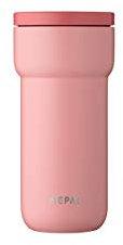 Mepal - Isolierbecher Ellipse - 4 Stunden heiß & 8 Stunden kalt - Thermobecher für Unterwegs - Geeignet als Tee & Kaffeetasse zum Mitnehmen - Passt in alle Becherhalter - 375 ml - Nordic Pink
