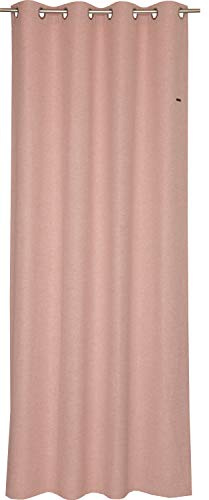 ESPRIT Ösen Vorhang rosa Blickdicht • Gardinen Vorhang 2er Set • Ösenschal 140 x 250 cm Harp • 100% Polyester