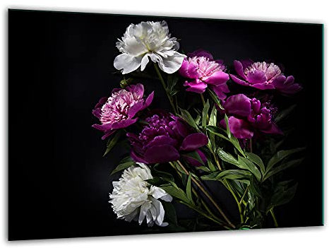 TMK ArtDeko – Schneidebrett Glas – Glasschneidebrett für die Küche 30x22 cm – Robust, Hygienisch & Rutschfest – Glas Schneidebrett – Zusätzliche Arbeitsfläche – Vielseitige Nutzung