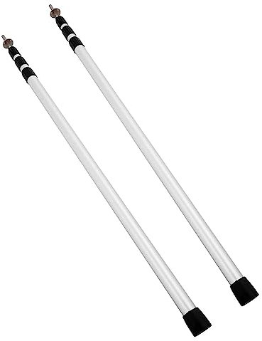Shoze 2PCS Tent Poles Camping Poles Adjustable Telescoping Tent Poles Aluminum Camping Tarp 90-230CM for Tarp Awning Canopy Porch Sun Sails