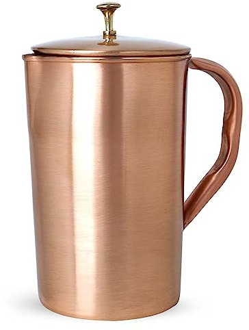Kupferkrug - Wasserkrug 2 Liter Gehämmert für Ayurveda-Vorteile - Hauseinweihungsgeschenke Neues Zuhause