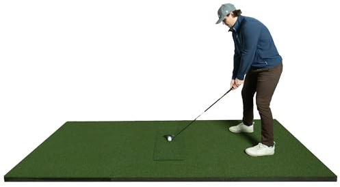 The Indoor Golf Shop SIGPRO Softy Golf Mat 4'x10' - Professional-Grade Practice Mat - Realistic Fairway Feel - Real Tee Capable, Replaceable Hitting Strip, Thick Cushioning & Joint-Friendly Design
