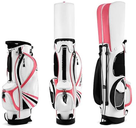LuusMm Kids Golf Bag, Tragbares Golf -T -Shirt, Golf -Reisetasche, Ultralight Golf Club -Set, Einfach Zu Lagern Und Benutzen,Pink (l)