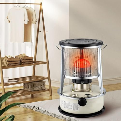 Stufa a cherosene for interni, stufa a cherosene portatile, stufa a petrolio efficiente, fornello a paraffina senza elettricità, 4,6l6l, for tenda da campeggio all'aperto Terrazza for escursioni Patio