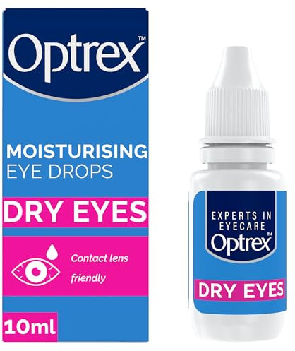Optrex 10 ml Moisturising Eye Drops: Contact Lens Safe, Relieves Irritation, Soothes Inflammation, Hydrates, Provides Comfort for Dry and Sensitive Eyes