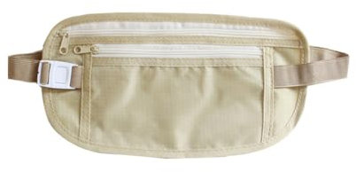 WKRTDY Reise Bauchtasche mit RFID-Schutz, diebstahlsicher und flach unter der Kleidung tragbar, Verstellbarer Geldgürtel für Damen und Herren als Hüft- oder Brusttasche - 1 Stück,