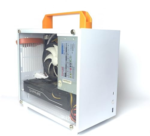 SharGwa PC K77s Matx Case Small Compact Mini Tower Gaming PC Case Supports 28cm GPU 120 Water Cooling and ATX/SFX Power Supply (with Transparent Tempered Glass Side Panel)