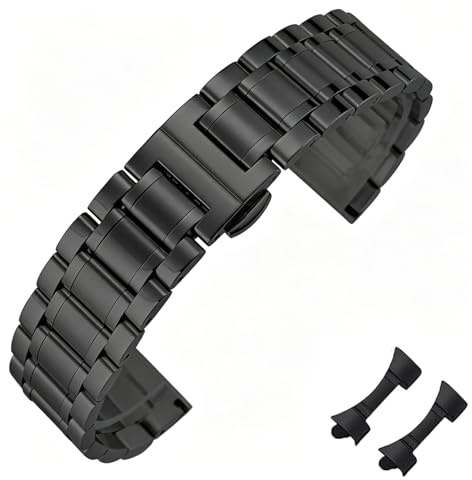 Nixiamy Uhrenarmband Metall Edelstahlarmband 14mm 16mm 18mm 19mm 20mm 21mm 22mm 24mm Edelstahl Gebürstet Armband Smartwatch klassisches Universal Ersatzarmband für Damen Herren