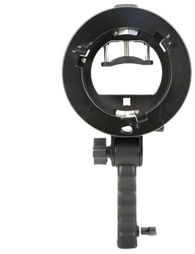 Soporte de Mano en Forma de S para Soporte de Flash, Soporte Ajustable para Fotografía de Luz de Estudio, Compatible con Softbox Tipo Paraguas y Paraguas Reflectante