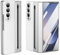Asuwish Phone Case for Samsung Galaxy Z Fold 5 5G 2023 with Built-in Screen Protector Cover and S Pen Holder Hinge Protection Cell Accessories Leather Protective ZFold5 Z5 G Fold5 5Z Women Men White