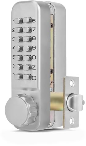 Cocoarm Double Sided Code Lock Double Sided Keypad Gate Lock Double Keypad Lock Double-Sided Mechanical Code Lock Double Sided Digital Door Lock for Indoor Outdoor Use