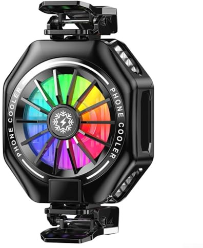 RGB Magnetic Cooling Fan For Smartphones And Tablets, Lightweight Magnetic Phone Cooler with RGB Lights, Efficient Cooling Fan Cell Phone Cooler for Gaming